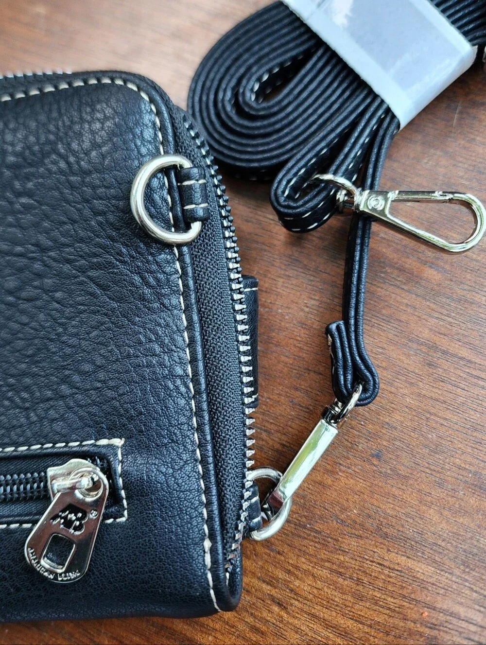 NWOT American Bling Montana West Aztec Embroidered Crossbody Wallet Purse Black